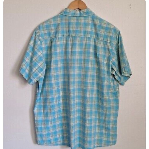 Carhartt Mens Button Up Short Sleeve Vintage Casual Blue - Picture 8 of 9